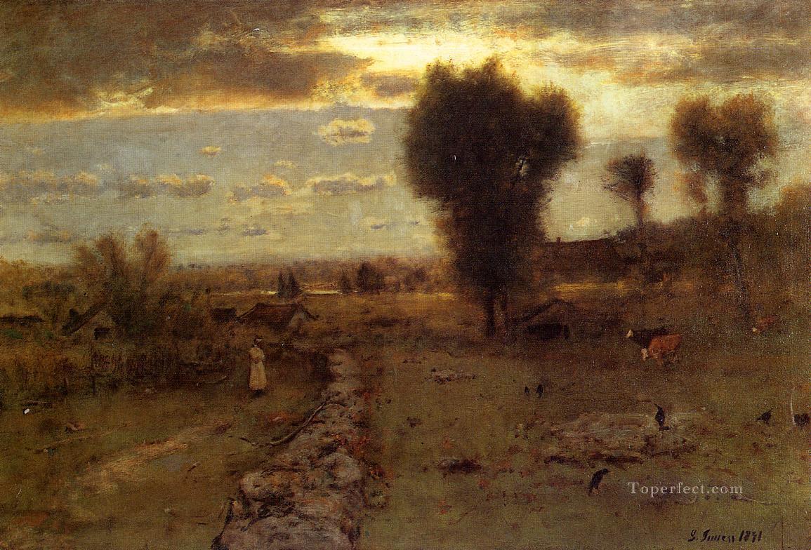 The Clouded Sun Tonalist George Inness Oil Paintings